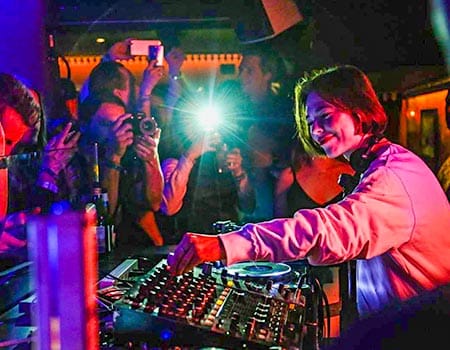 DJ in dome at Polaris Verbier 2019