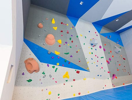 Verbier sport centre indoor climbing wall