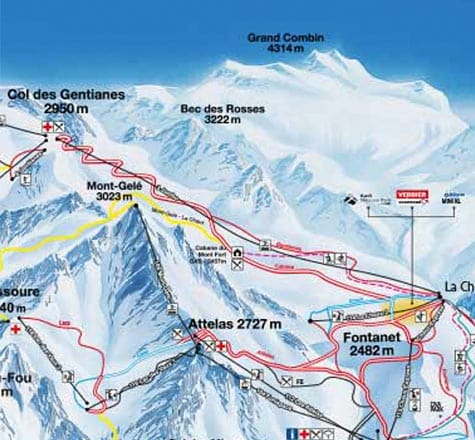 Col des Gentianes and Bec de Rosses Verbier Ski Area